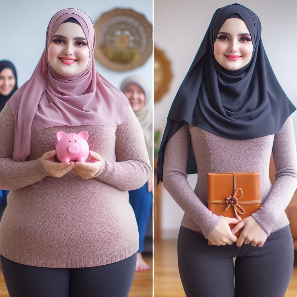 تغییر چشمگیر از چاقی به لاغری در اندام زیبای زنانه
