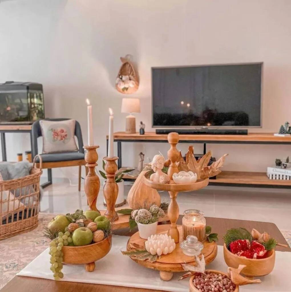 ترفندهای دکوراسیون با آباژور چوبی و جاشمعی چوبی