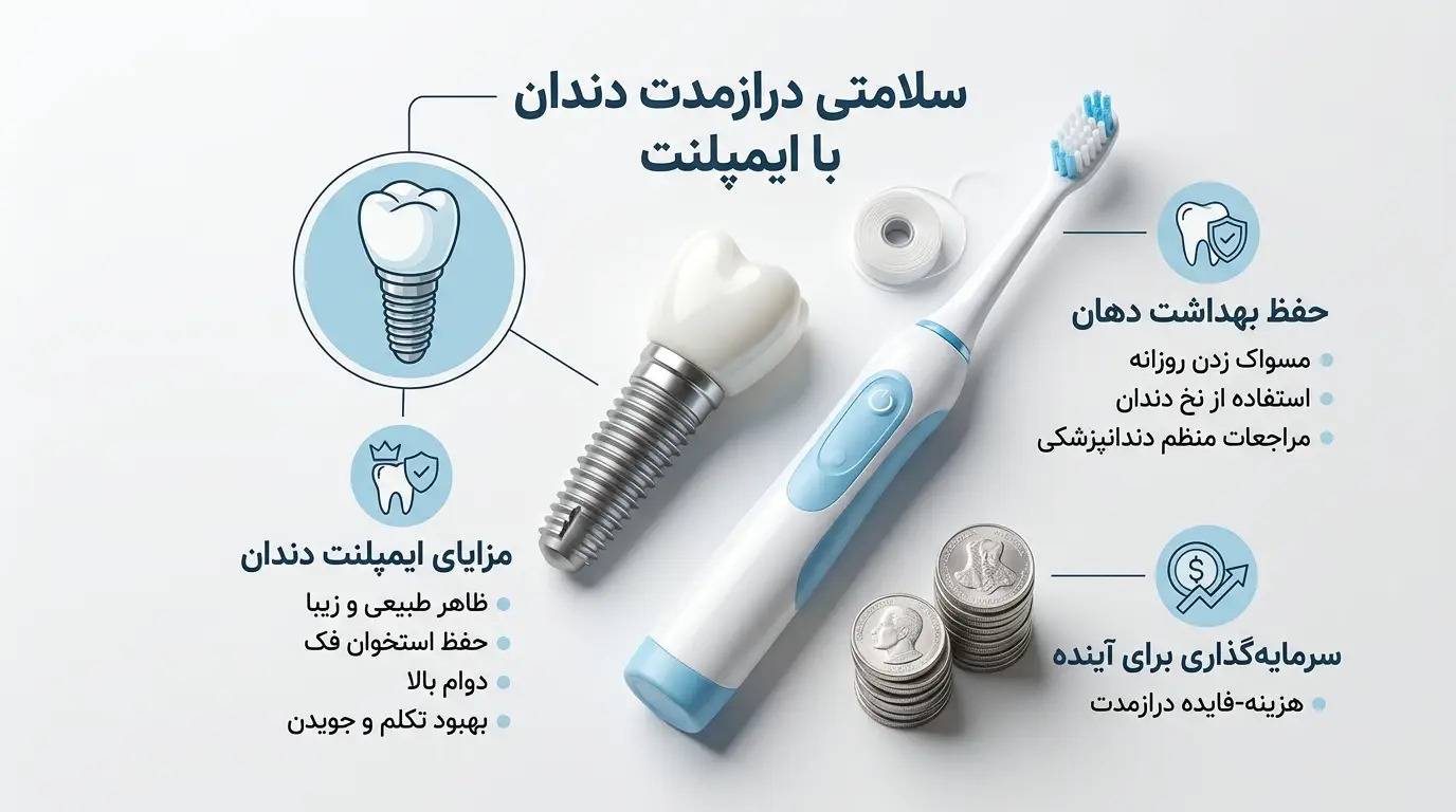 نگهداری از ایمپلنت دندان