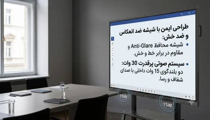 طراحی ایمن و شیشه ضد انعکاس و ضد خش مزایای  نمایشگر لمسی جی پلاس