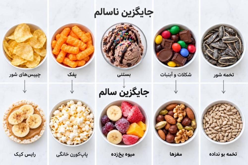 جایگزین سالم تنقلات ناسالم